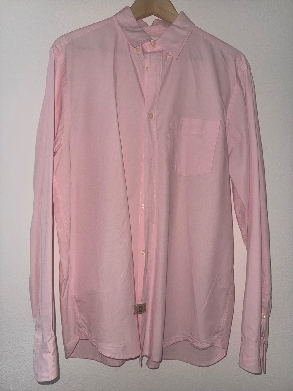 H&M Light Pink Men's Button-Up Dress Shirt